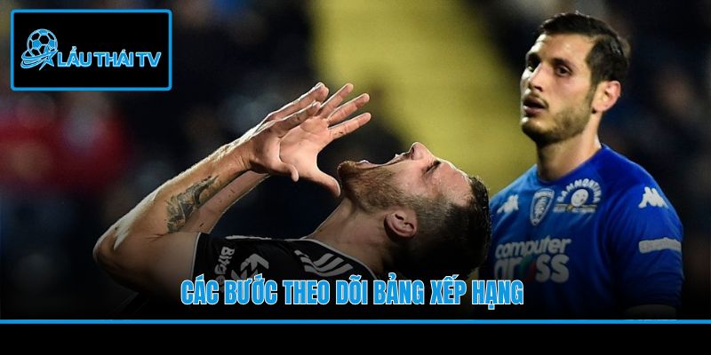 Các bước theo dõi bảng xếp hạng